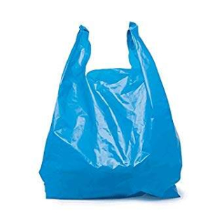LDPE taška, 250x650mm, modrá barva, banánový výsek, rovné dno.